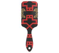 Gold Turtle Red Checkered Black delicato spazzola per capelli massaggiatore Progettato cuoio capelluto massaggiatore spazzola per capelli corti con manico ergonomico cepillo anti crespo para cabello