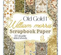 Gold William Morris scrapbook paper Vol 1: Gold them double-sided william morris craft paper for scrapbooking, unique william morris paper for decoupage, Card Making, Origami & DIY Projects VOL 1