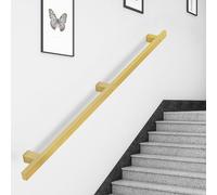 Gold Wrought Iron il - Maniglia di sicurezza per scale da 2 m, montaggio a parete, per interni ed esterni, per scale, ville, loft, corridoi, resistente