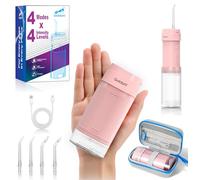 GOLDANT Idropulsore portatile elettrico, senza fili, con 16 pressioni e custodia da viaggio, design compatto mini per gli spostamenti, filo interdentale impermeabile IPX7 per la pulizia dei denti e il