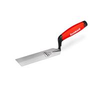 Goldblatt Cazzuola per margini rossa, lama da terra aggiornata da 15,2 x 5,1 cm, forgiatura professionale in un unico pezzo, resistente acciaio ad alto tenore di carbonio, manico morbido, strumenti