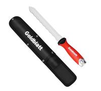 Goldblatt Coltello per Isolamento, Lama in Acciaio Inox da 20 cm, Coltello per Isolamento Doppio Lato, per Tagliare Materiali Isolanti Come Lana Isolante, Fibra di Vetro e Lana di Roccia