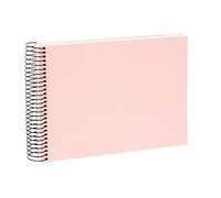 goldbuch Bella Vista ricordi in Lino con Rilegatura a Spirale, 40 incollare, Album Fotografico, Carta, Rosa (Pagine Bianche), 24x17 cm