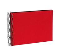goldbuch 20993 - Album Fotografico a Spirale Bella Vista, 24 x 17 cm, con 40 Pagine Nere, Album dei ricordi in Lino, per Foto e Foto, da incollare, Rosso