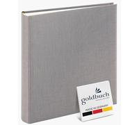 goldbuch - 24606 - Album fotografico Summertime Trend 2, 60 pagine bianche con divisori in pergamena, album dei ricordi, copertina in lino, album fotografico da incollare, colore: grigio, 25 x 25 x 4 cm
