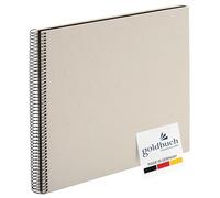 goldbuch 25523 - Album fotografico a spirale Bella Vista, 35 x 30 cm, con 40 pagine nere, album dei ricordi, album fotografico per foto e foto da incollare, colore: sabbia