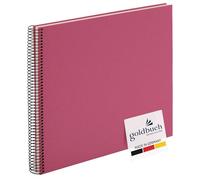 goldbuch 25608 - Album fotografico a spirale Bella Vista, 35 x 30 cm, con 40 pagine bianche, album dei ricordi, in lino, per foto e foto da incollare, colore: Fucsia