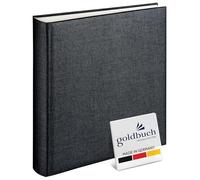 goldbuch 31 660 - Album fotografico Summertime antracite, 30 x 31 x 6 cm, 100 pagine bianche, copertina in lino, album fotografico, libro fotografico, nero e grigio