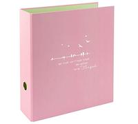 goldbuch 33 131 - Raccoglitore a forma di asta per uccelli, dimensioni 28,5 x 32 x 8 cm, copertina in stampa stampata con goffratura bianca, cucitrice con meccanismo a leva, colore: Rosa