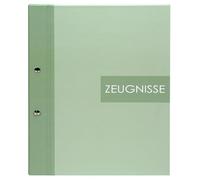 goldbuch 36 014 - Cartellina portadocumenti Matcha, formato DIN A4, con tappo a vite e 12 buste trasparenti, copertina in stampa artistica, cartellina in organza, ca. 24 x 31 x 1,5 cm, verde