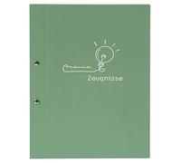 goldbuch 36 130 cartelline portadocumenti sfacciato & libero verde muschio, cartella portadocumenti dimensioni 24 x 31 x 1,5 cm, 12 buste trasparenti, tappo a vite per estrarre le custodie, copertina in stampa artistica, cartellina verde