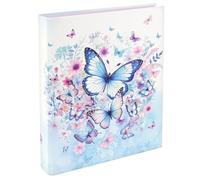 goldbuch 37 133 - Raccoglitore ad anelli, motivo farfalle, 26 x 32 x 4 cm, copertina con stampa artificiale, cucitrice con meccanismo a 2 anelli in metallo, formato DIN A4, motivo farfalle, colore