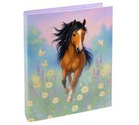 goldbuch 37 164 raccoglitore ad anelli, formato A4, raccoglitore con cavallo, con meccanismo a 2 anelli in metallo, copertina in stampa, ca. 32 x 26 x 4 cm, raccoglitore per ragazze e ragazzi, viola