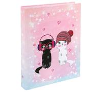 goldbuch 37 299 - Raccoglitore ad anelli Music for Cats, dimensioni 26 x 32 x 4 cm, copertina in stampa artificiale, cucitrice con meccanismo a 2 anelli, formato DIN A4, motivo: gatti, raccoglitore