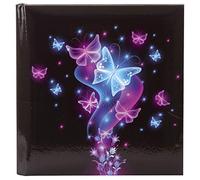 goldbuch 41577 - Album di poesia a farfalla, 96 pagine bianche, diario, copertina in stampa artistica, per bambini e adulti, formato 16,5 x 16,5 cm, rilegato a filo, colore: Nero/Blu/Rosa