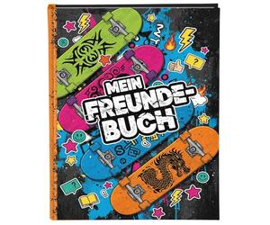 goldbuch 43 138 Libro degli Amici Skateboard, Libro dell'amicizia DIN A5, con 88 Pagine illustrate, Album di Poesia per Kita e Scuola elementare, Copertina in Stampa Artistica con Motivo Skateboard