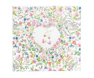 goldbuch 50 035 - Libro degli Ospiti Charming Heart, 100 Pagine illustrate, Libro degli Ospiti con Copertina Rigida in Stampa Artistica, Copertina con Motivo Floreale, ca. 24,5 x 22,5 x 3,5 cm,