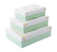 goldbuch 85662 - Set di 3 scatole regalo Turnowsky Design Happy Sun, 3 scatole regalo in diverse misure, 3 scatole regalo con stampa artistica, stampa dorata e rilievo