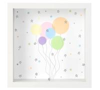 goldbuch 92 0084 - Salvadanaio con sfondo intercambiabile, cornice in MDF, portafogli per monete e banconote, con supporto a parete, ca. 18 x 18 x 5 cm, colore: Bianco