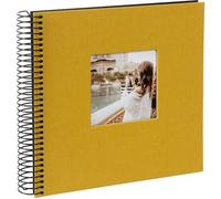 goldbuch Album a spirale Bella Vista con finestra 20x20 40 pagine nere senape