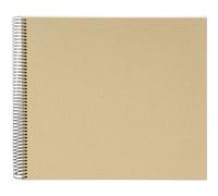 goldbuch Bella Vista 25 606 Album fotografico a spirale, beige, 35 x 30 x 2,8 cm, 40 pagine bianche, copertina in tela, album fotografico in formato orizzontale, libro fotografico, marrone chiaro