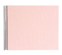 goldbuch Bella Vista ricordi in Lino con Rilegatura a Spirale, 40, Album Fotografico da incollare, Carta, Rosa (Pagine Bianche), 35x30 cm