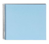 goldbuch Bella Vista 25 529 - Album fotografico a spirale, 35 x 30 x 2,8 cm, 40 pagine nere, copertina in lino, album fotografico orizzontale, colore: azzurro cielo