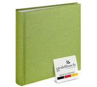 goldbuch Album Fotografico SummerTime Trend con 100 Pagine Bianche, con Copertina in Lino e Pergamena, per 600 Foto, 30 x 31 cm, Verde Chiaro, Carta, 30x31 cm