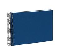 goldbuch Bella Vista 20 376 - Album fotografico a spirale in lino con 40 pagine bianche da incollare, 24 x 17 x 2,8 cm, colore: Blu