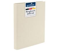 goldbuch Bella Vista Raccoglitore ad Anelli A4, Lino, Beige, 32 x 27,5 x 4,5 cm