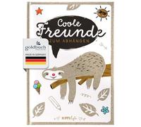 goldbuch Glückliches Leben Happylife Faultier, Libro dell'amicizia da compilare con 88 Pagine illustrate, Copertina con Stampa Artistica, Laminato, Carta, Bradipo, 15 x 21 x 1,5 cm