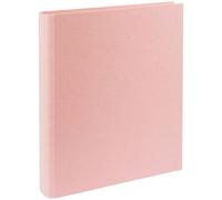goldbuch 37722 - Raccoglitore ad anelli per foto Bella Vista, 26 x 32 cm, raccoglitore per foto in lino, formato DIN A4, ideale per viaggi e vacanze, colore: rosa