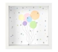 goldbuch 92 0084 - Salvadanaio con sfondo intercambiabile, cornice in MDF, portafogli per monete e banconote, con supporto a parete, ca. 18 x 18 x 5 cm, colore: Bianco