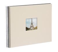 goldbuch Spirale Bella Vista, ricordi in Lino con Immagine di Copertina, 40 Pagine Nere, incollare, Album Fotografico, Carta, Grigio Sabbia (Lato Nero), 35x30 cm