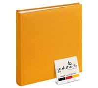 goldbuch Trend 2 SummerTime Classic con 60 Pagine Bianche, Copertina in Lino e Pergamena, Fotografico da incollare, per 180 Foto, Album dei ricordi, 25 x 25 cm, Giallo, Carta, 25x25 cm