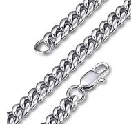 GOLDCHIC JEWELRY Collana acciaio uomo Catena uomo cubana robusta Miami da 6 mm, collana uomo in acciaio inossidabile 316L girocollo uomo 76cm con confezione regalo