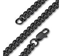 GOLDCHIC JEWELRY Collana Nera Uomo 6mm Miami Curb - Catena Cubana Robusta in Acciaio 61cm - Regalo per Papà