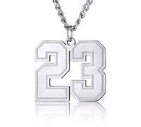 GoldChic Jewelry Collana Personalizzata Con Numero a 2 Cifre, Collana Personalizzata Con Numero Di Maglia In Acciaio Inossidabile Per Gli Appassionati Di Sport