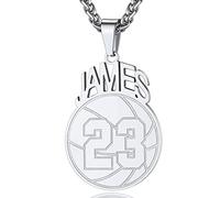 GoldChic JEWELRY Collana Personalizzata Pallacanestro Con Nome Collana Uomo Personalizzata Acciaio Inossidabile Collane Sportive Uomo Regalo Per Gli Appassionati Pallacanestro Per La Squadra