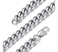 GOLDCHIC JEWELRY Collana Uomo Acciaio Collana Uomo Acciaio a Catena Cubana Robusta Miami da 10 mm, Collana in Acciaio Inossidabile 316L 71cm per Uomo e Donna, Confezione Regalo