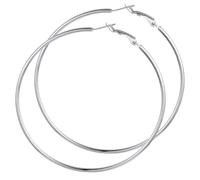 GoldChic Orecchini a cerchio classico in acciaio inox esagerato con geometria Huggie, classici orecchini a cerchio per donna/ragazza, da donna, oro/argento/nero shc, grandi 30/40/50/55/60/70/80/100 mm