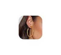 GoldChic Orecchini Cerchio Donna in Acciaio Inox 20-100mm | Orecchini Donna Cerchio Resistenti, Leggeri ed Eleganti, 20-100mm, Oro Argento Nero Opzionale, con Scatola Regalo