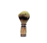 Golddachs - Pennello da barba, 100% setole di tasso, colore: argento