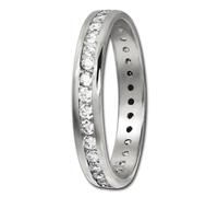 GoldDream Anello IN Argento, Bianco Donna Tgl 54 Ringschmuck 333er Oro GDR520J54