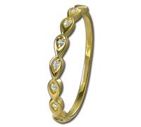 GoldDream Delicato Oro Anello Gocce Gr.58 333er Zirconia Giallo Donna GDR564Y58