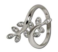 GoldDream Tralcio Anello IN Argento, Bianco Donna Tgl 56 Gioiello 333er Oro