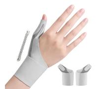 Goldeer 2Pcs Tutore Pollice Destro Sinistro Rizoartrosi (Grigio,S)