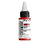 GOLDEN Acrilici ad Alto Flusso, Naphthol Red Medium, Flacone da 29,57 ml (1 fl. oz.), Vernice Acrilica Professionale, Semi-Trasparente