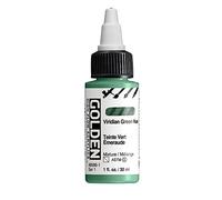 GOLDEN, acrilico ad alto flusso di colore verde viridiano, flacone da 29,6 ml, vernice acrilica professionale, semi-trasparente