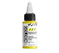 GOLDEN Acrylic High Flow, 1 Ounce Bottle, Benzimidazolone Yellow Medium (8553-1)